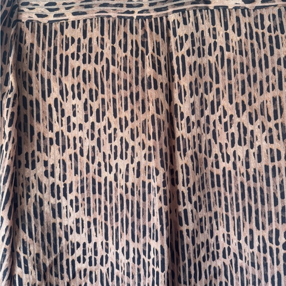 Alice + Olivia Animal Print Sheer Button Up Top - Picture 8 of 8